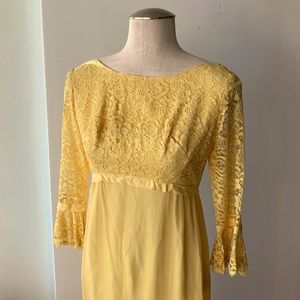 Buttercup yellow vintage gown